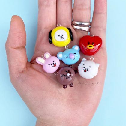 Cute Bt21 Characters Planner Charms