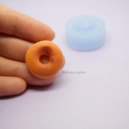 Round Donut Silicone Mold| Doughnut Polymer Clay..