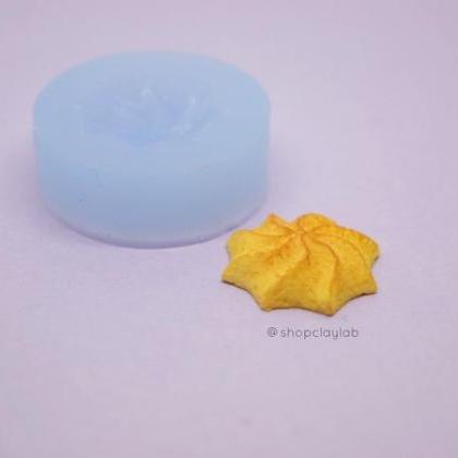 Mini Whipped Cookie Biscuit Silicone Mold| Polymer..