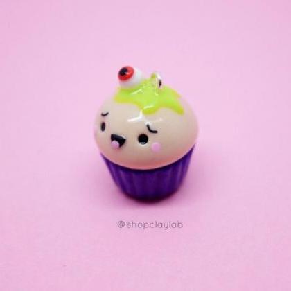 Kawaii Halloween Eye Cupcake Clay Charm| Spooky..