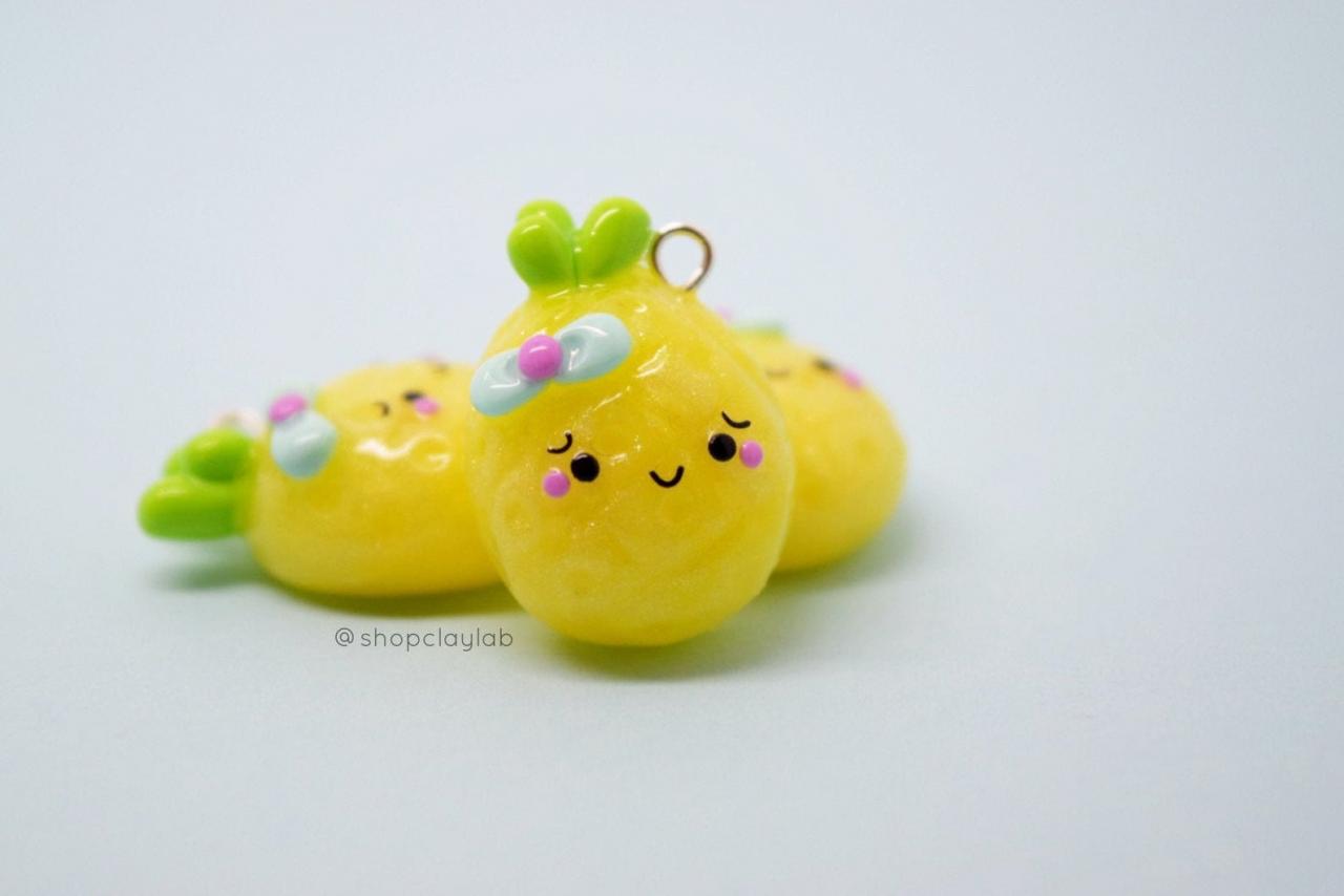 Kawaii Pineapple Fruit Charm| Tropical Fruit Stitch Marker| Crochet Progress Keepers| Cute Food Jewellery